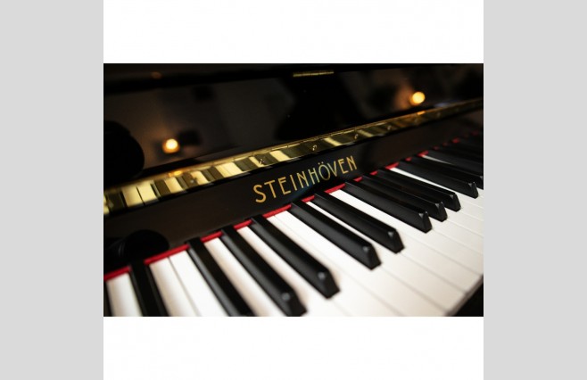 Used Steinhoven Polished Ebony SU113 Upright Piano - All Inclusive Premium Package (SN:933155) - Image 7